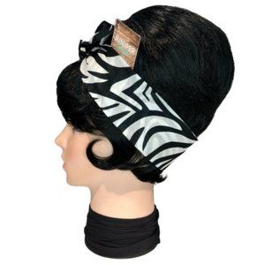 Zebra Striped Black and White Animal Print Bandana Tie Headband